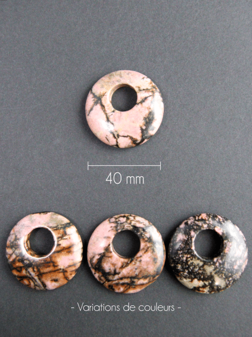 Donut 40mm - Rhodonite