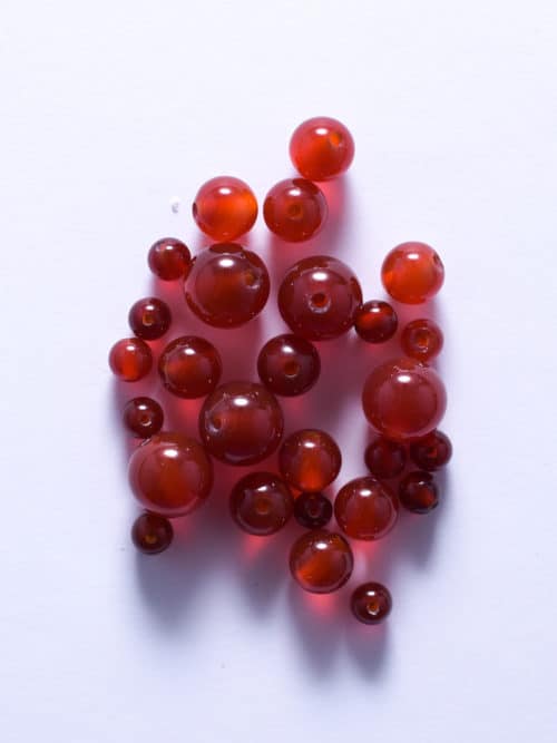 Perles d'Agate rouge