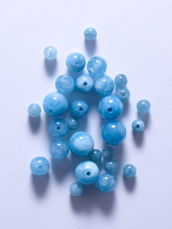 Perles de Jade Bleue