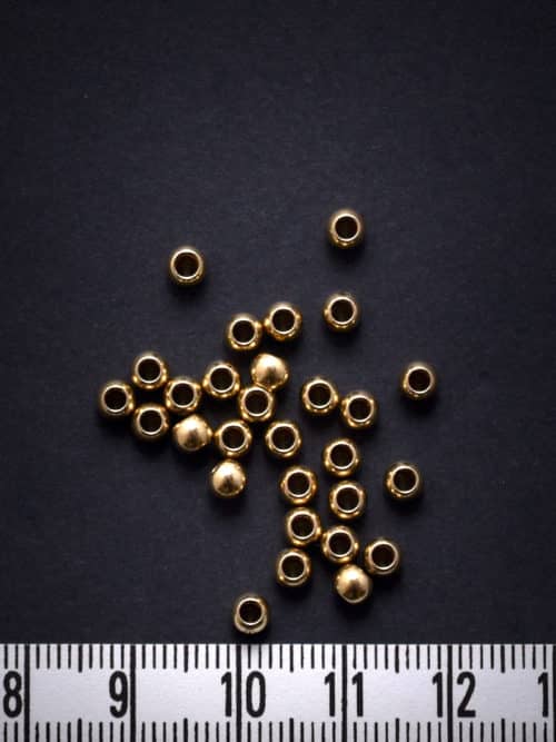 Perles de laiton 4 mm (trou 2 mm)