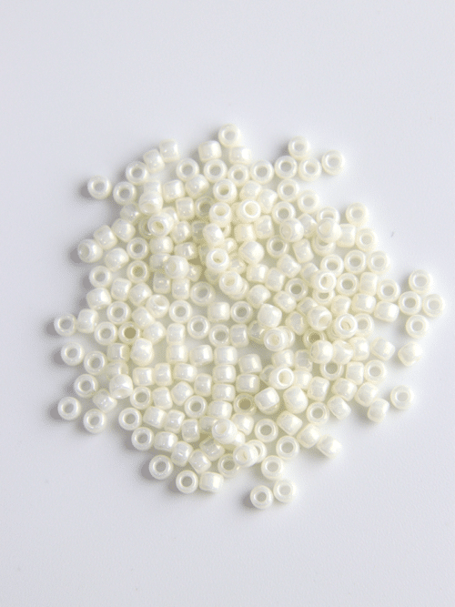 Perles de rocaille - Blanc brillant