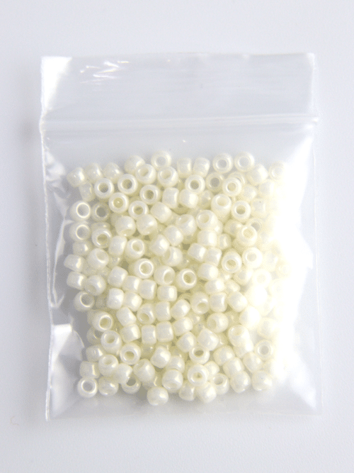 Perles de rocaille - Blanc brillant sachet