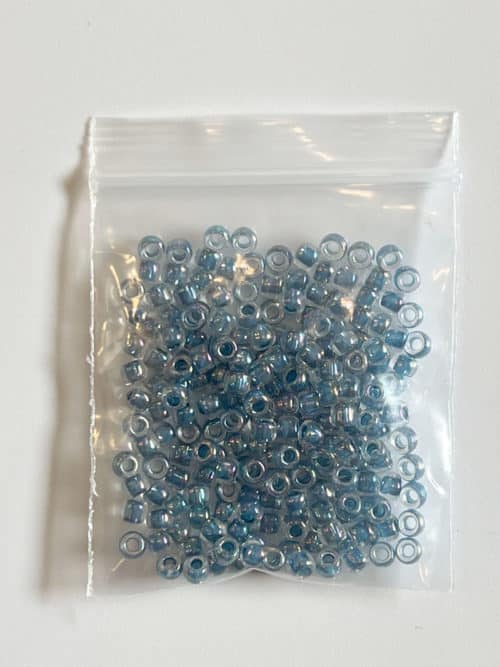 Perles de rocaille - bleu irisé sachet