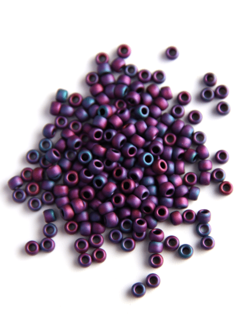Perles de rocaille - camaïeu violet mat 704