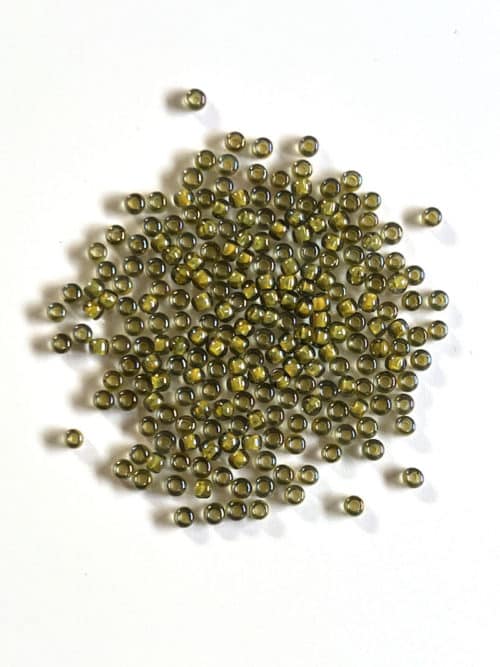 Perles de rocaille - kaki irisé