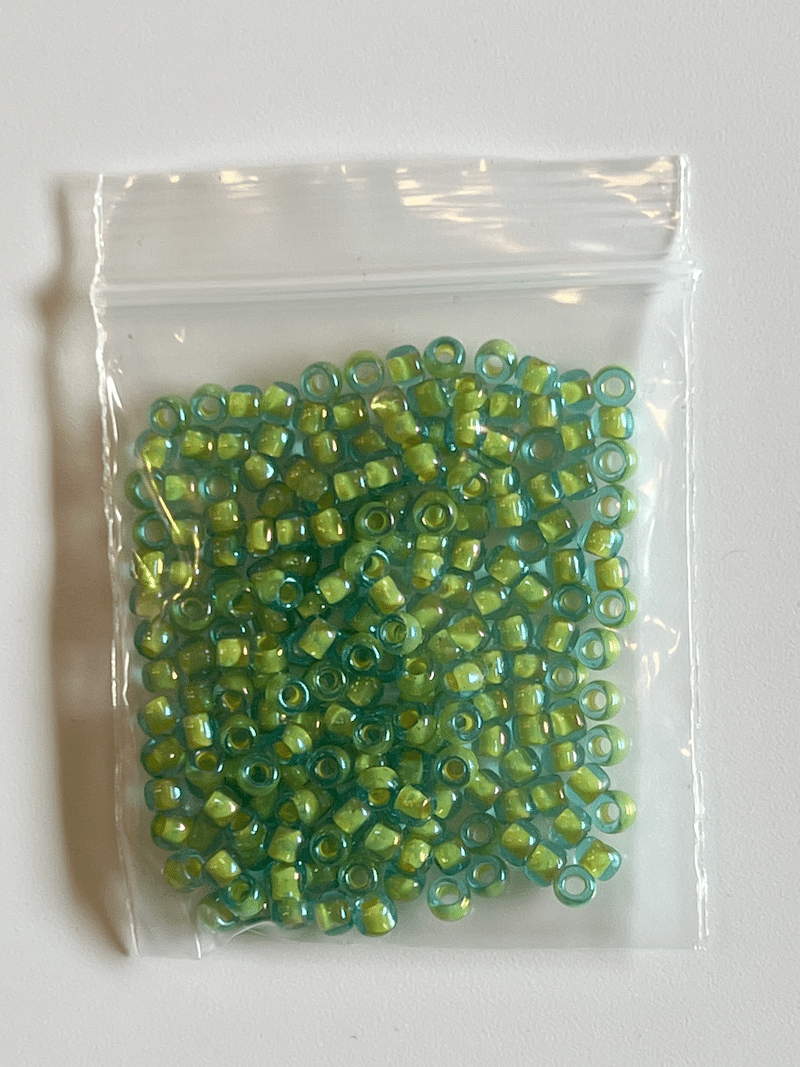 Perles de rocaille - vert bleu sachet
