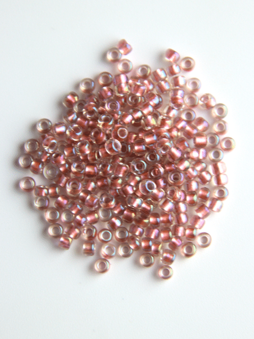 Perles de rocaille - vieux rose irisé 267