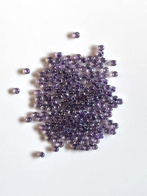 Perles de rocaille - violet irisé