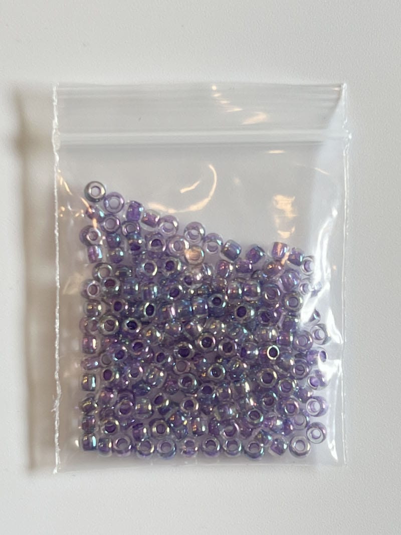 Perles de rocaille - violet irisé sachet